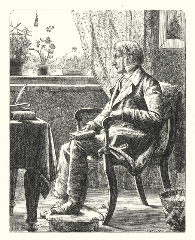 Otec čte Bibli (rytina) od Henry Stacey (after) Marks