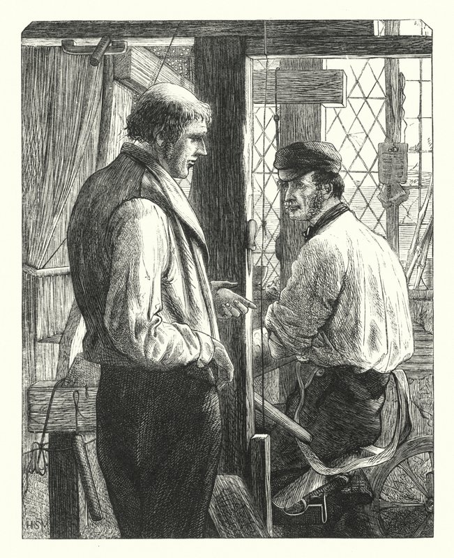 The Two Weavers (rytina) od Henry Stacey (after) Marks
