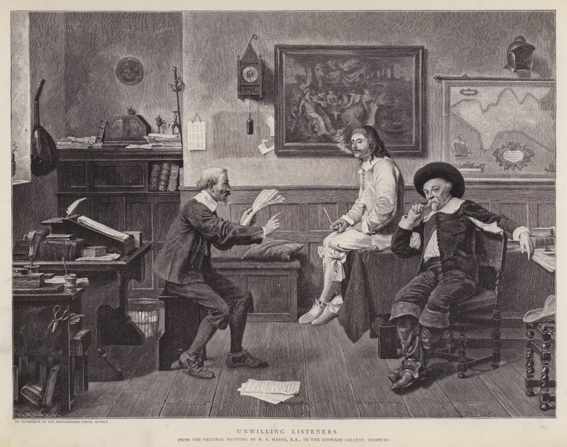 Neochotní posluchači (litho) od Henry Stacey (after) Marks
