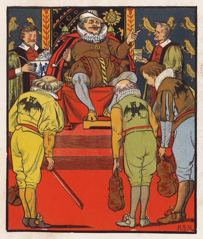 Old King Cole (barevná litografie) od Henry Stacy (after) Marks