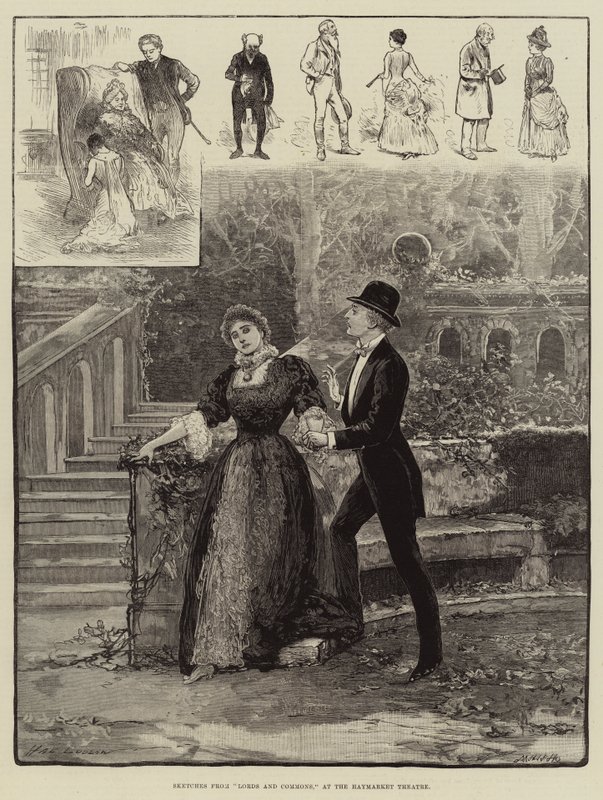 Sketches from Lords and Commons, v Haymarket Theatre od Henry Stephen Ludlow