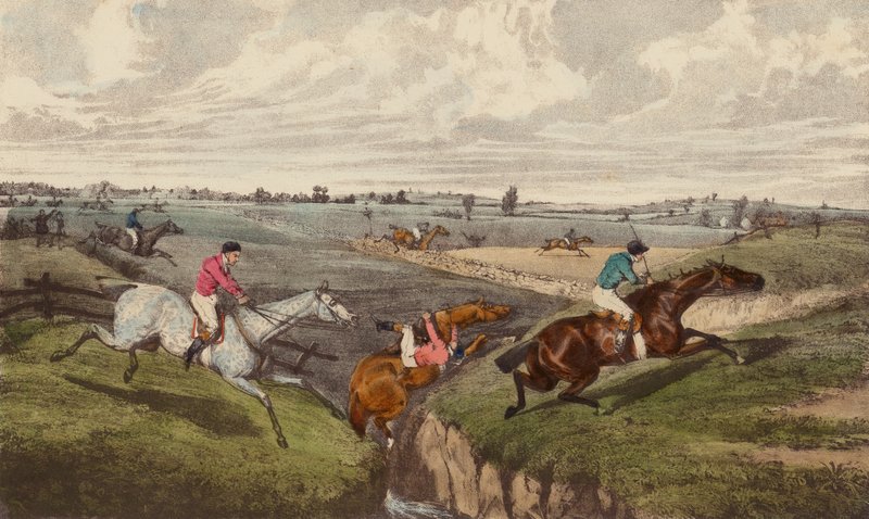 Steeple-Chase (barevné lito) od Henry Thomas (after) Alken