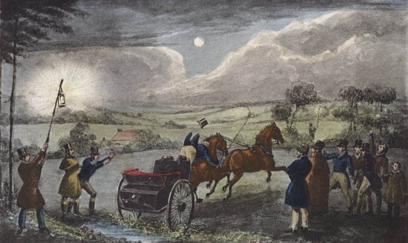Jak pohodlně přejít zemi po večeři (litografie) od Henry Thomas (after) Alken