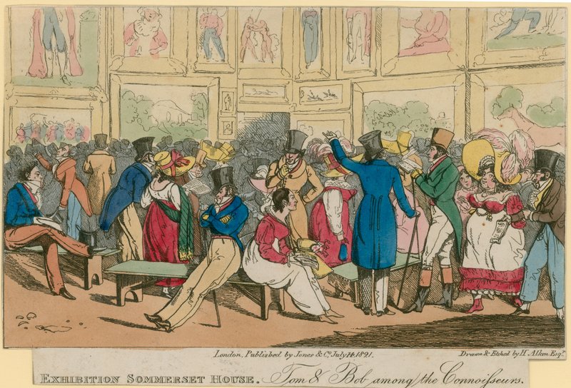 Výstava Somerset House od Henry Thomas Alken