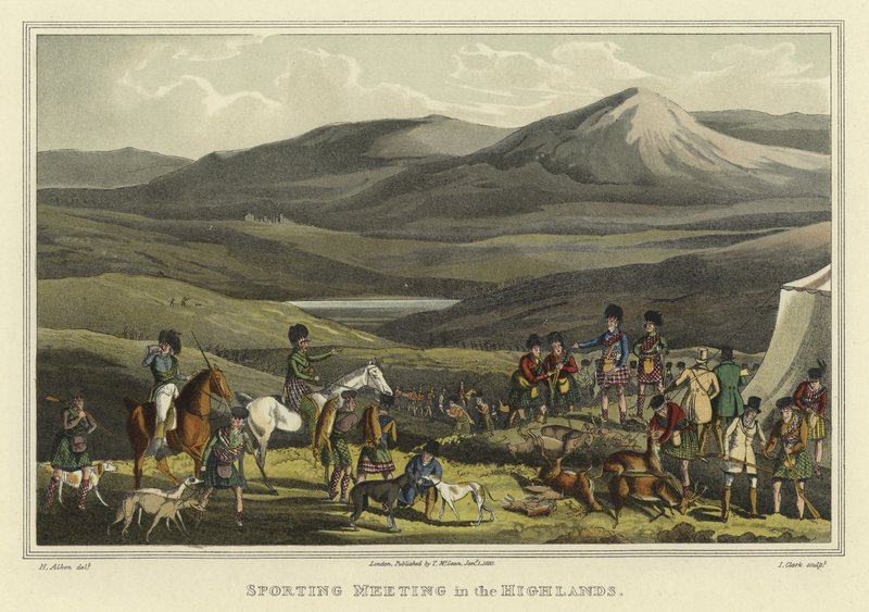 Sportovní setkání na Vysočině (chromolitho) od Henry Thomas Alken