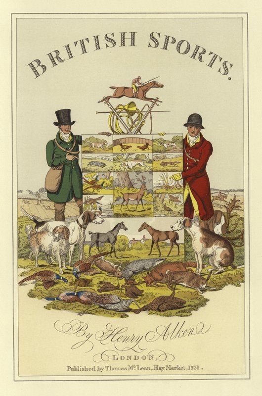 Titulní strana knihy British Sports od Henryho Alkena (chromolitografie) od Henry Thomas Alken