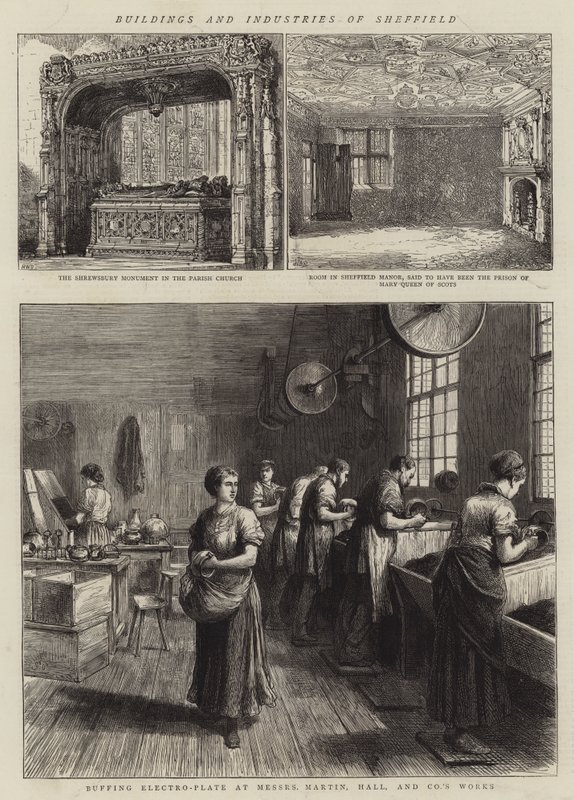 Budovy a průmysl v Sheffieldu od Henry William Brewer