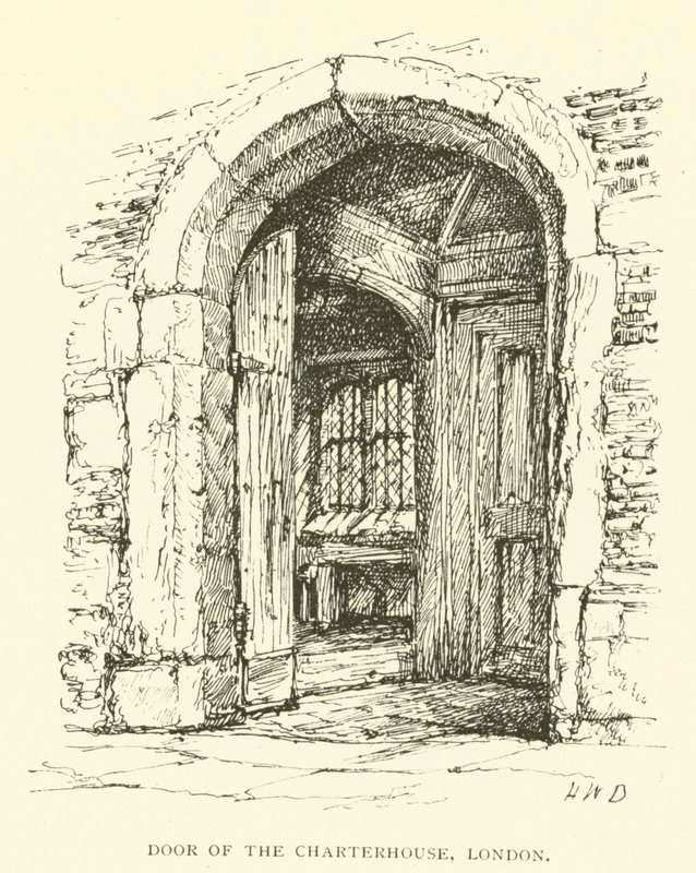 Door of the Charterhouse, London (rytina) od Henry William Brewer
