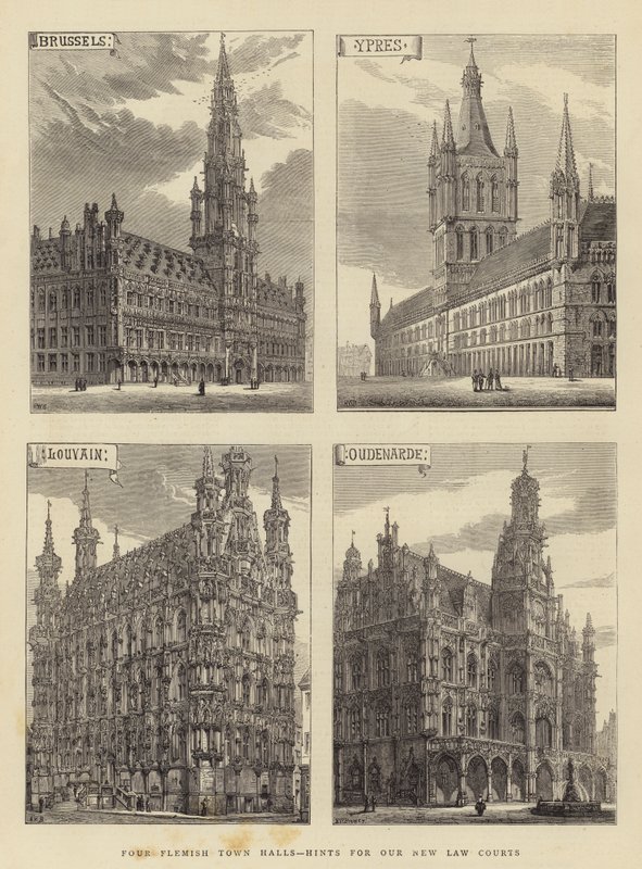 Čtyři vlámské radnice, rady pro naše nové soudy od Henry William Brewer