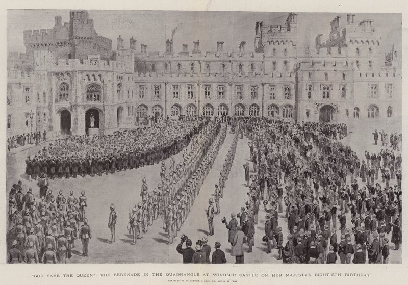 Bůh ochraňuj královnu, Serenáda ve čtyřúhelníku na hradě Windsor k osmdesátým narozeninám Jejího Veličenstva od Henry William Brewer