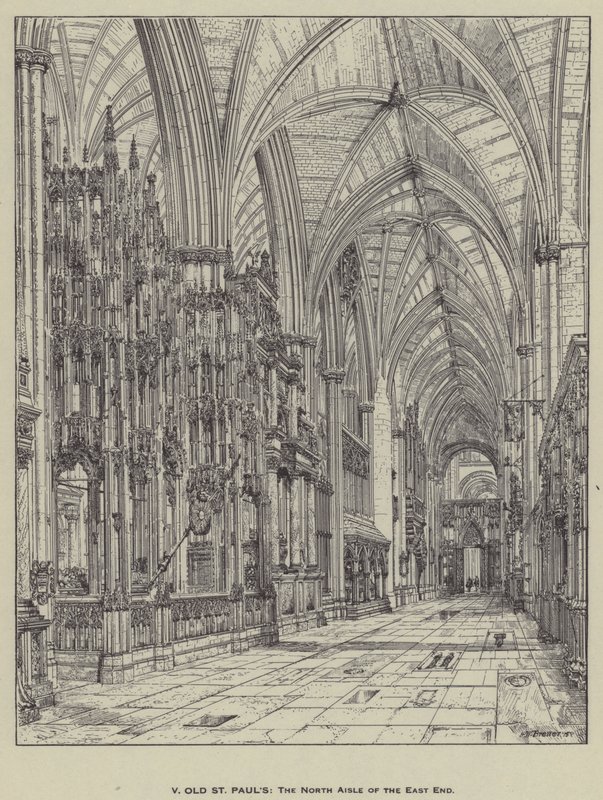 Old St Pauls, Severní ulička East Endu od Henry William Brewer