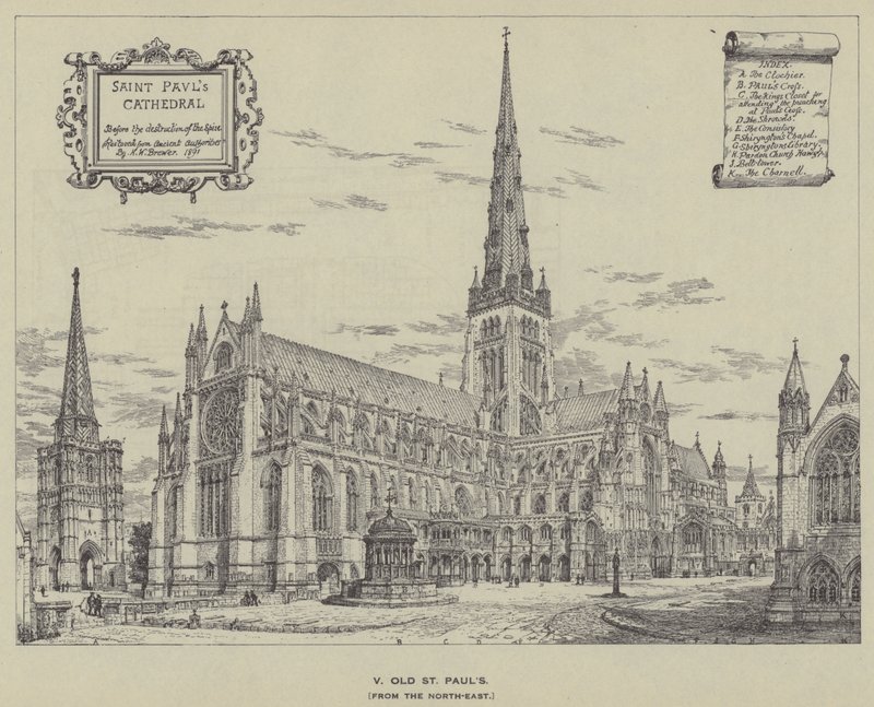 Old St Pauls, ze severovýchodu od Henry William Brewer