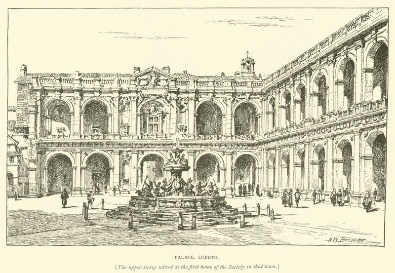 Palace, Loreto (rytina) od Henry William Brewer