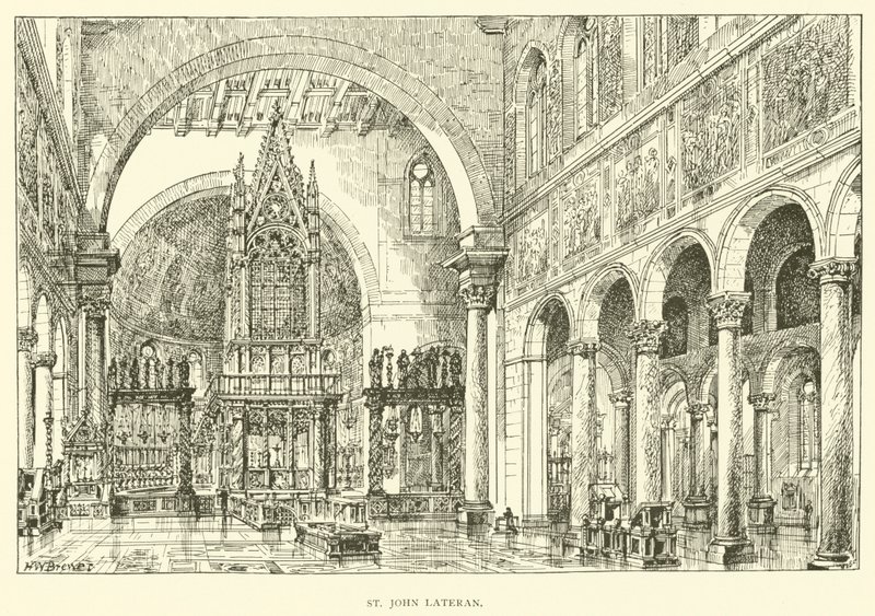 St John Lateran (rytina) od Henry William Brewer
