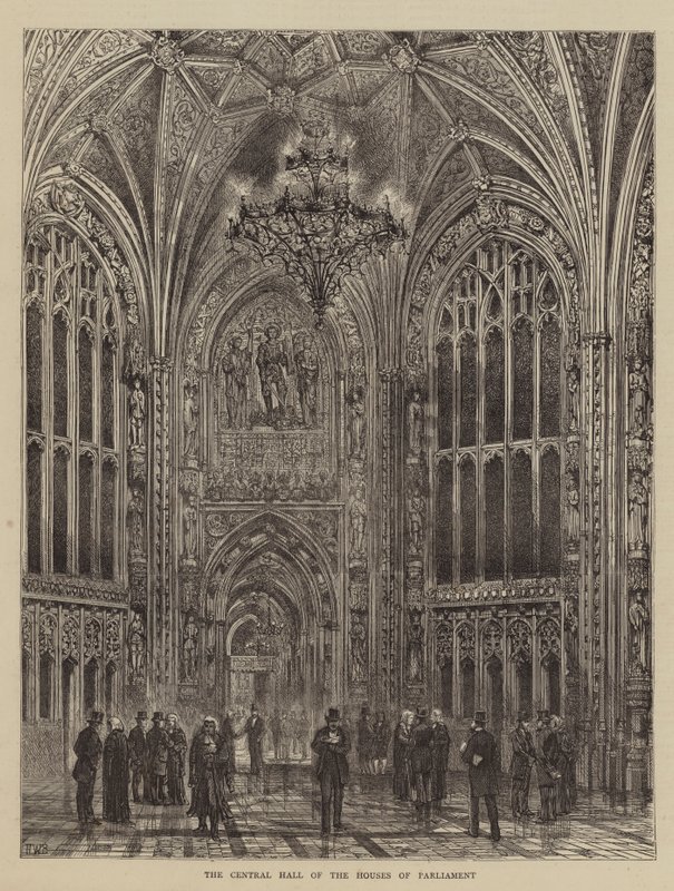 Centrální sál sněmovny parlamentu od Henry William Brewer
