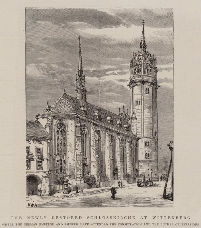 Nově zrestaurovaný kostel Schlosskirche ve Wittenbergu od Henry William Brewer