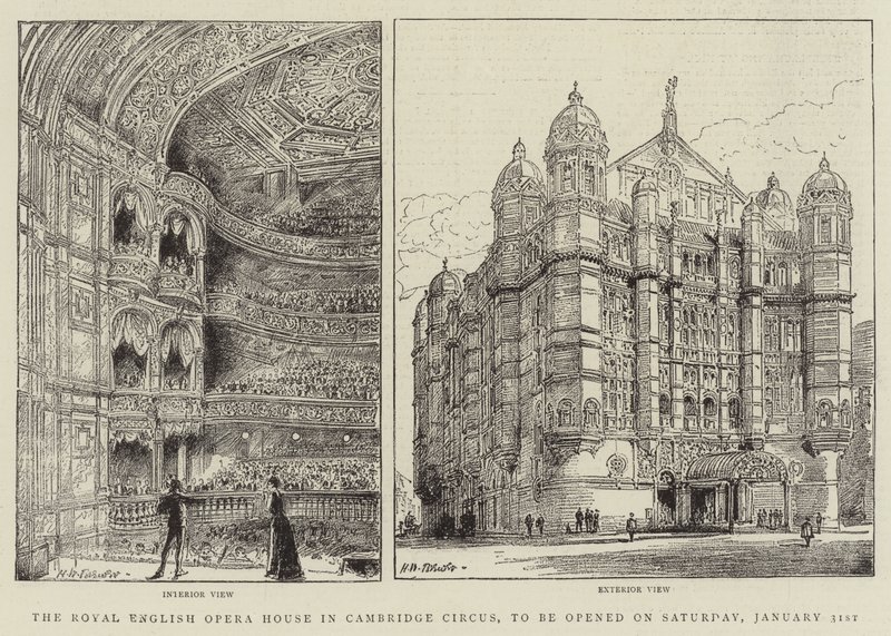 Královská anglická opera v Cambridge Circus bude otevřena v sobotu 31. ledna od Henry William Brewer