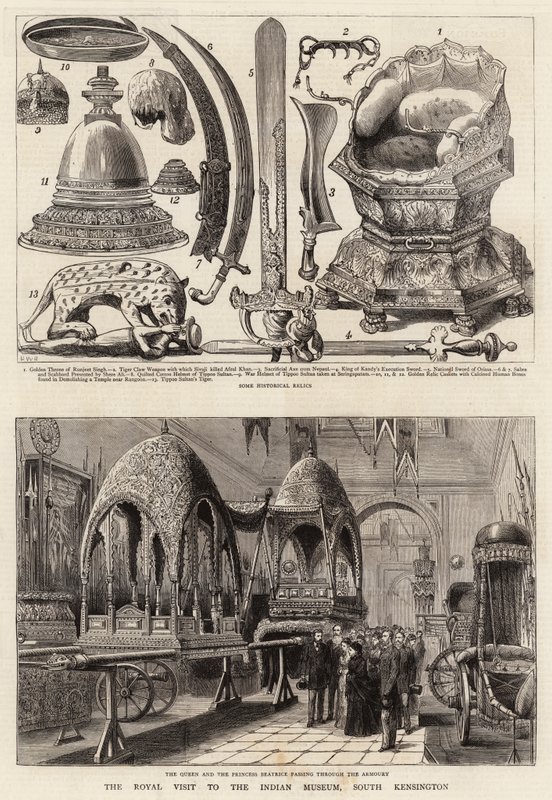 Královská návštěva indického muzea, South Kensington od Henry William Brewer