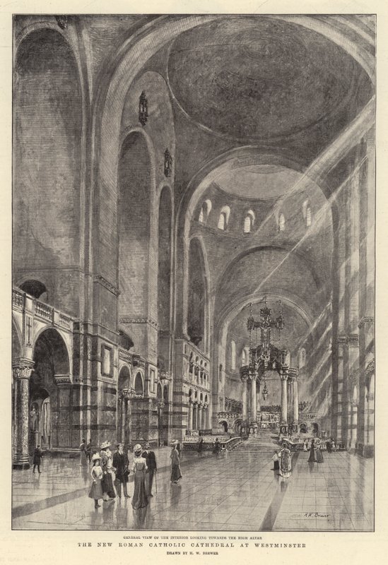 Nová římskokatolická katedrála ve Westminsteru od Henry William Brewer