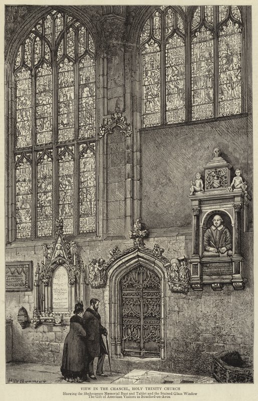 Pohled do kněžiště, kostel Nejsvětější Trojice od Henry William Brewer