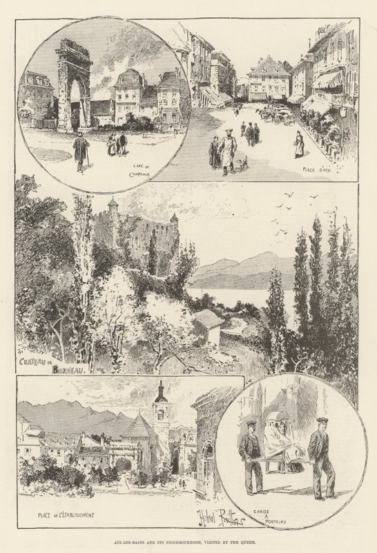 Aix-les-Bains a jeho okolí, které navštívila královna od Herbert Railton