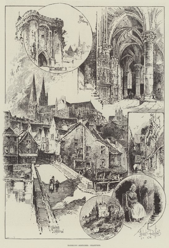 Rambling Sketches, Chartres od Herbert Railton