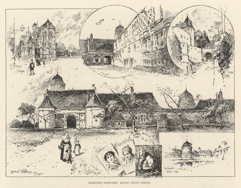 Rambling Sketches, kolem Dieppe od Herbert Railton