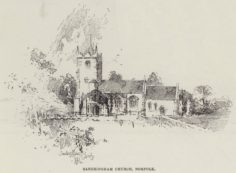 Kostel Sandringham, Norfolk od Herbert Railton