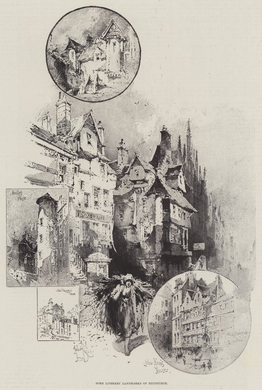 Některé literární památky Edinburghu od Herbert Railton