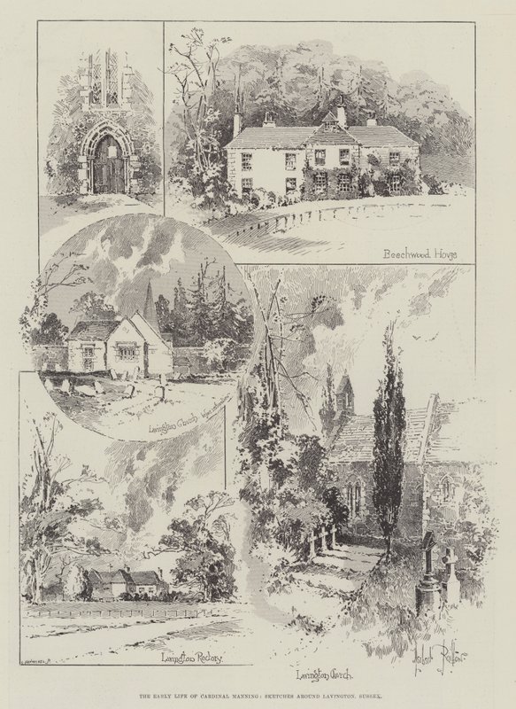 Raný život kardinála Manninga, Náčrtky kolem Lavingtonu, Sussex od Herbert Railton