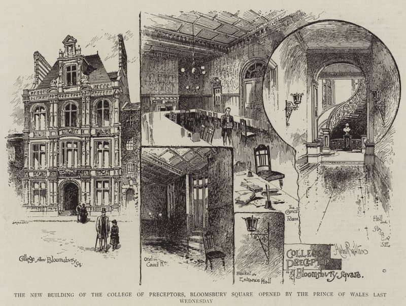 Novou budovu College of Preceptors na Bloomsbury Square otevřel princ z Walesu minulou středu od Herbert Railton