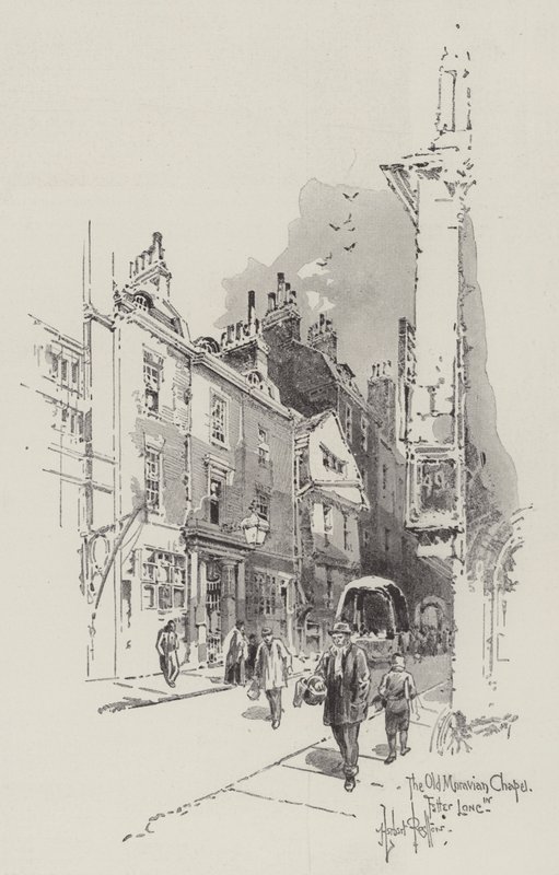 Staromoravská kaple ve Fetter Lane od Herbert Railton