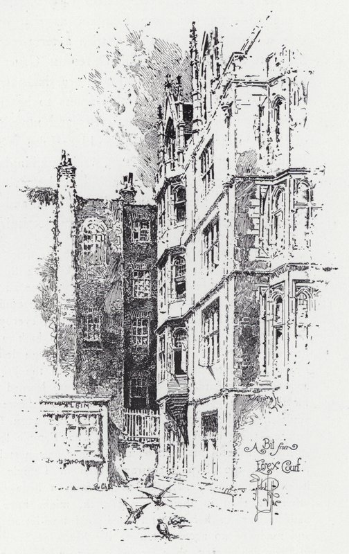 Kousek z Essex Court (rytina) od Herbert (after) Railton