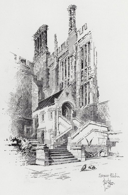 Vstupní veranda (rytina) od Herbert (after) Railton