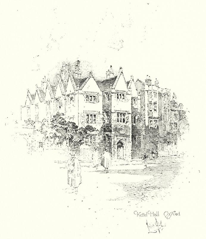 Kettel Hall, Oxford (litho) od Herbert (after) Railton