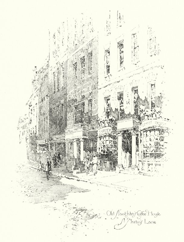 Old Slaughter’s Coffee House, St Martin’s Lane, Londýn (litho) od Herbert (after) Railton