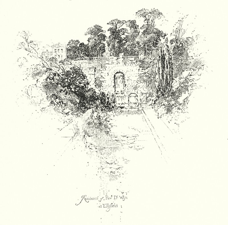 Rezidence reverenda Dr Wise, v Ellsfield (litho) od Herbert (after) Railton