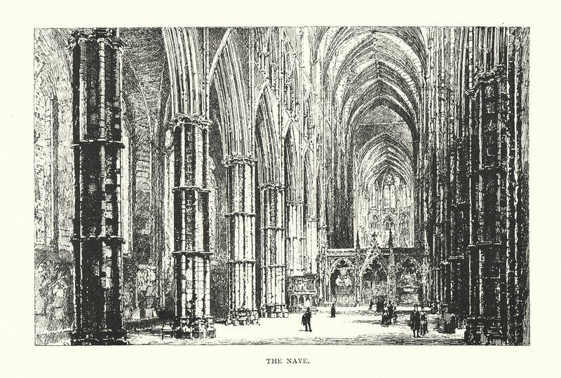 Interiér lodi (litografie) od Herbert (after) Railton