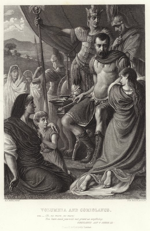 Volumnia a Coriolanus, Coriolanus, dějství V, scéna III od Herbert Alfred Bone