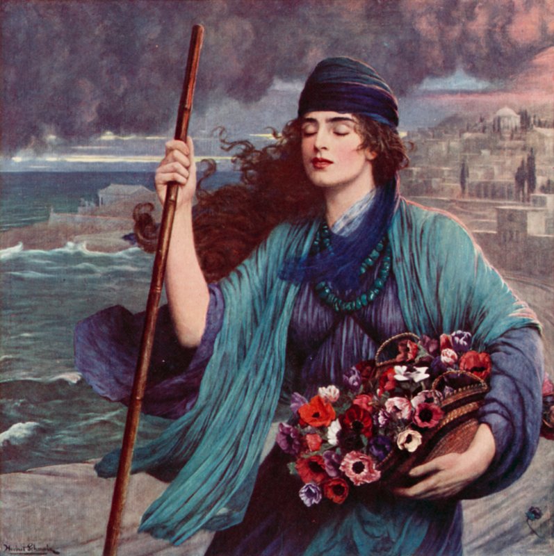 Nydia, slepá dívka z Pompejí od Herbert Gustave after Schmalz