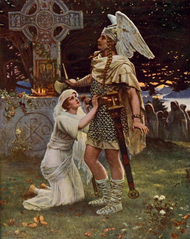 Sir Galahad od Herbert Gustave after Schmalz
