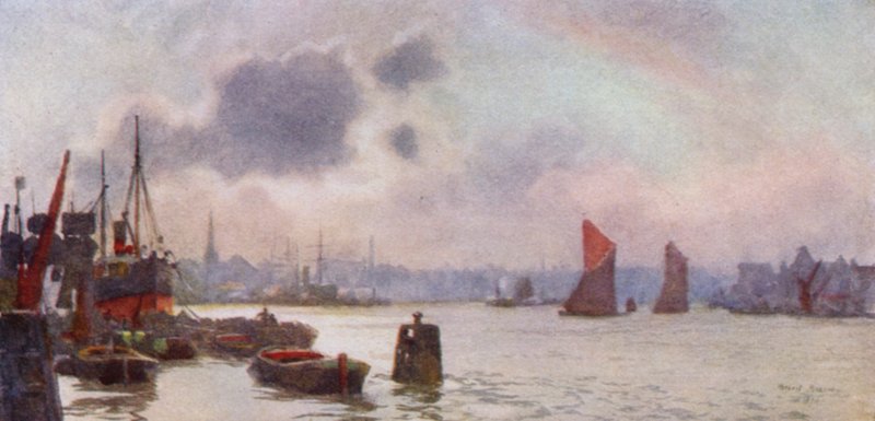 Lavender Wharf (barevné lito) od Herbert Menzies (after) Marshall