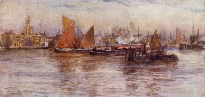 Limehouse Reach (barevné lito) od Herbert Menzies (after) Marshall