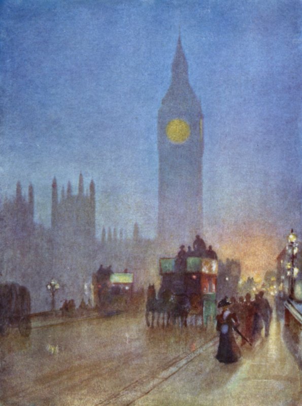 Na Westminster Bridge (barevné lito) od Herbert Menzies (after) Marshall