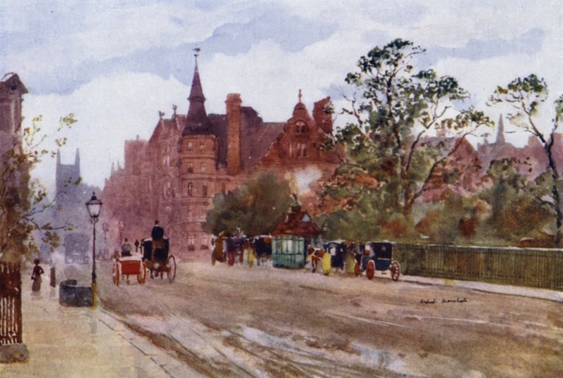 Pont Street, Chelsea (barva lito) od Herbert Menzies (after) Marshall