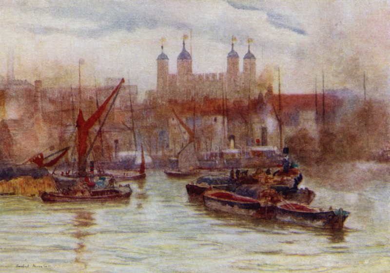 Tower of London (barevné lito) od Herbert Menzies (after) Marshall