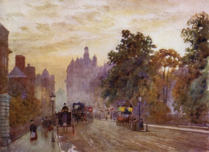 Západně od Hyde Park Corner (barevné lito) od Herbert Menzies (after) Marshall