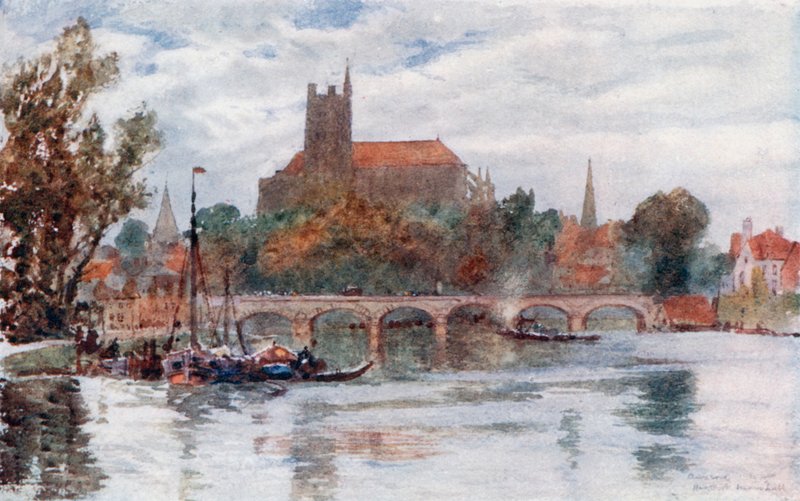 Most a katedrála, Auxerre od Herbert Menzies Marshall