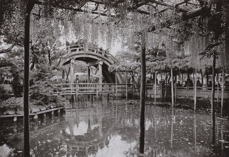 Kameido (černobílá fotografie) od Herbert Ponting