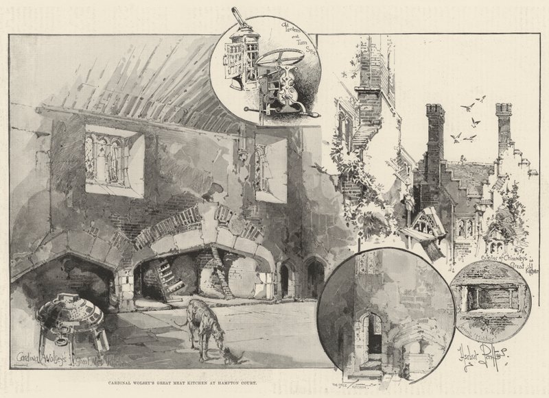 Velká masná kuchyně kardinála Wolseyho v Hampton Court od Herbert Railton